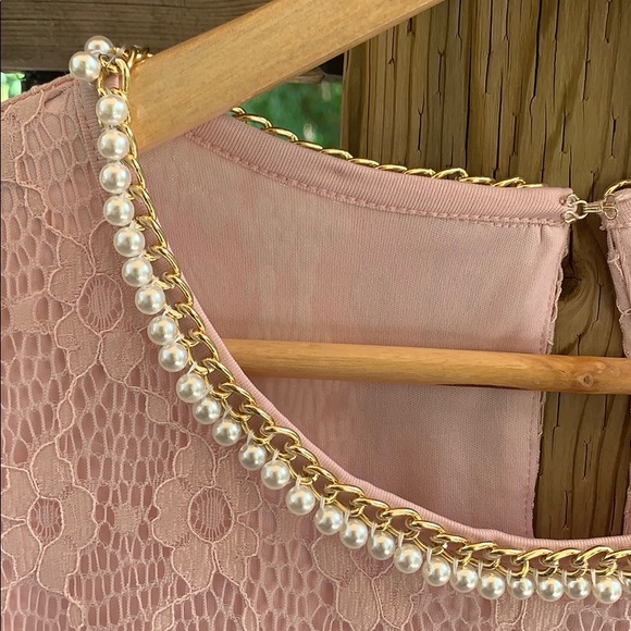 ❤️sale❤️Karl Lagerfeld | Pink Lace overlay Dress - Picture 3 of 6